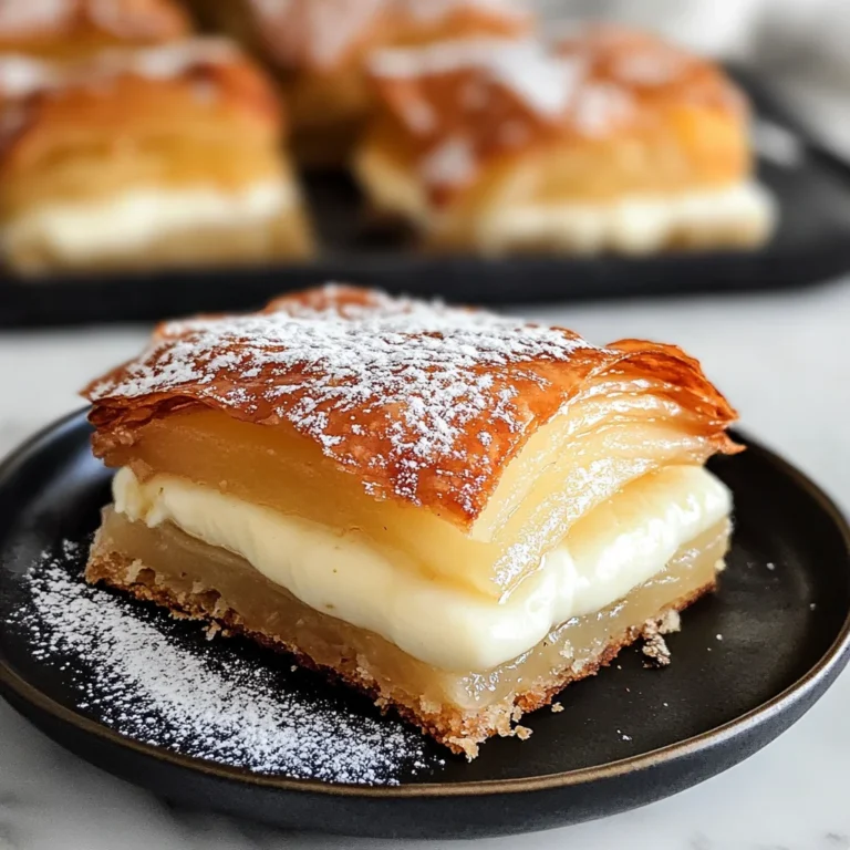 Apple Mille Feuille with Vanilla Custard (gluten-free)