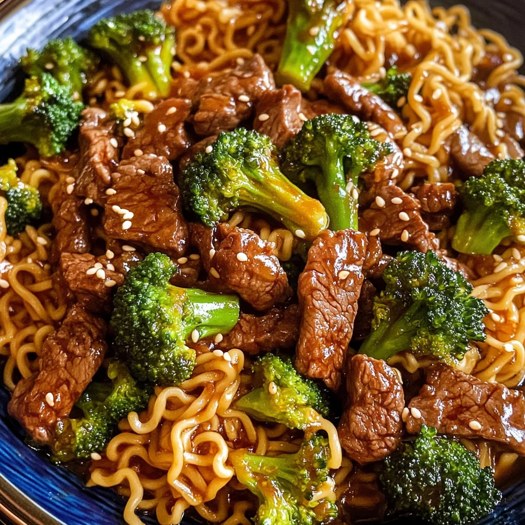 Beef and Broccoli Ramen Stir Fry