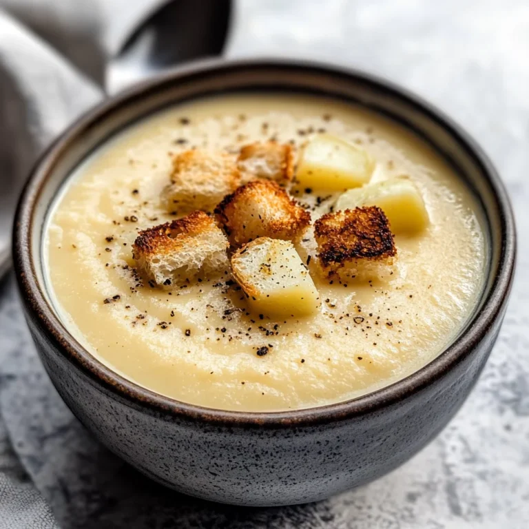 CREAMY ROASTED GARLIC POTATO SOUP (VEGAN)