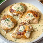 Creamy Oven Baked Chicken Thighs
