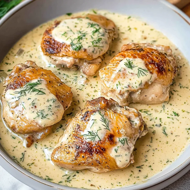 Creamy Oven Baked Chicken Thighs
