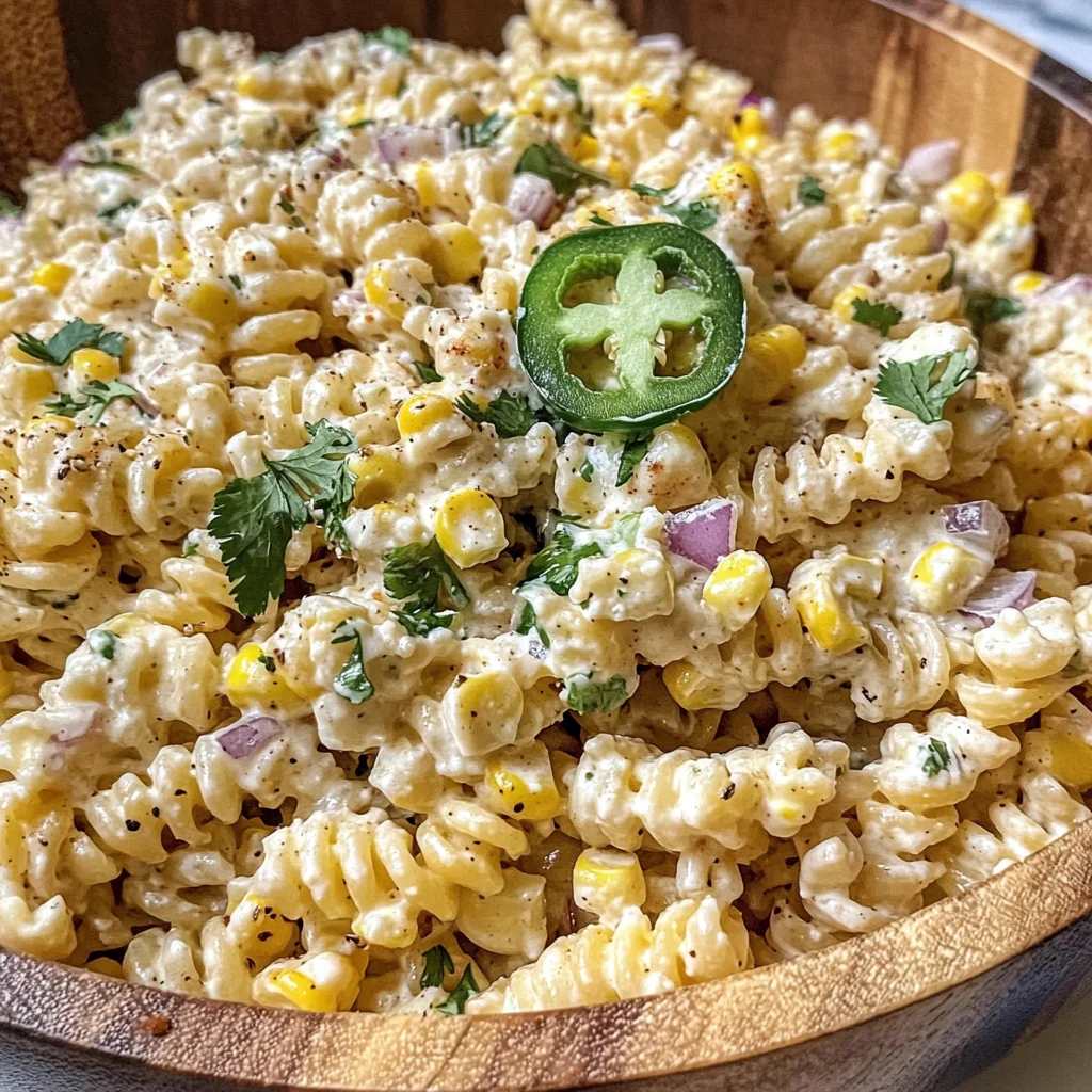 Elote Pasta Salad Recipe (Mexican Street Corn)