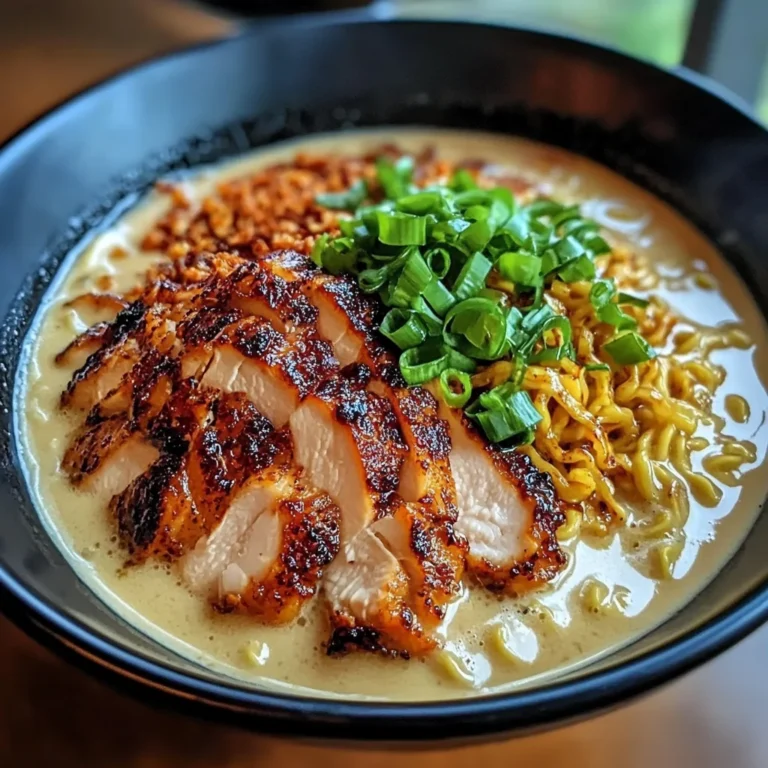 Fiery Chicken Ramen with Creamy Garlic Sauce