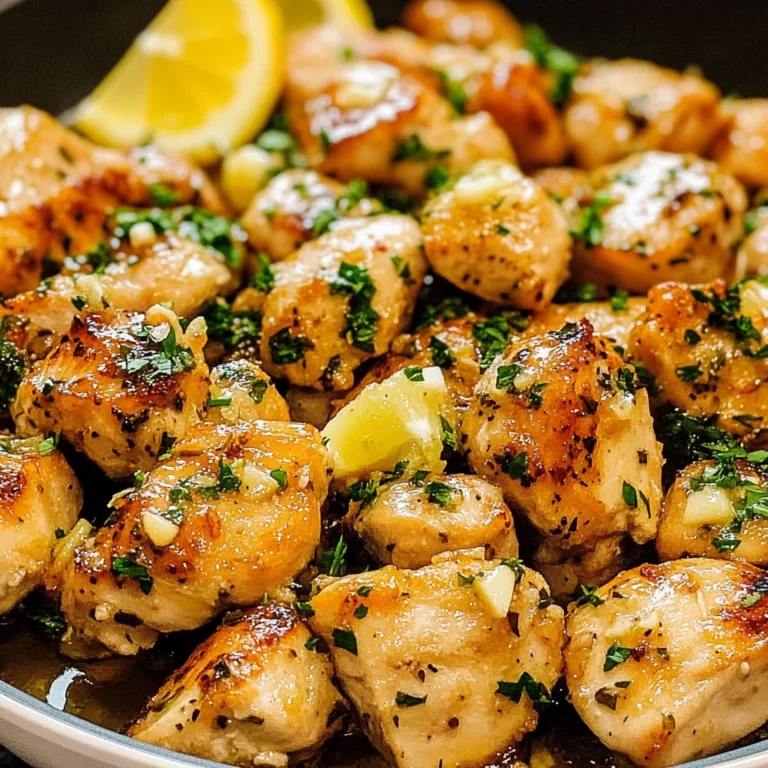 Lemon Garlic Chicken Bites