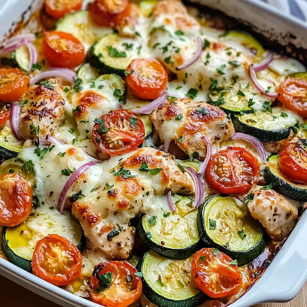 Mediterranean Chicken Zucchini Bake – Healthy, Flavorful & Easy!