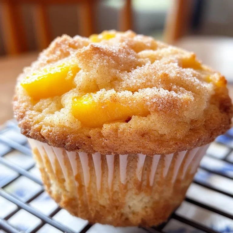 Peach Cobbler Muffins