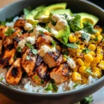 Street Corn Chicken Rice Bowl