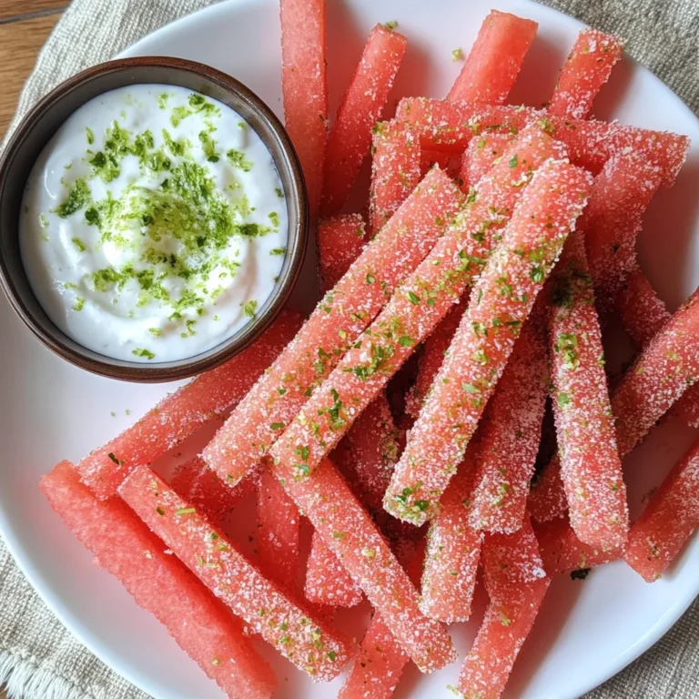 Watermelon Fries with Coconut Lime Dip | Healthy Summer Snack!