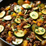 Zucchini and Ground Beef Skillet