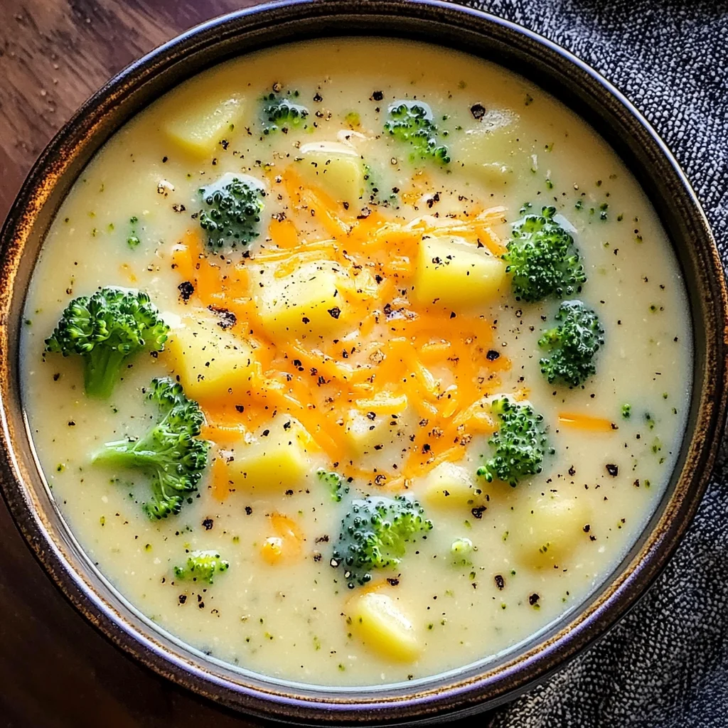 Cheddar Broccoli Potato Soup