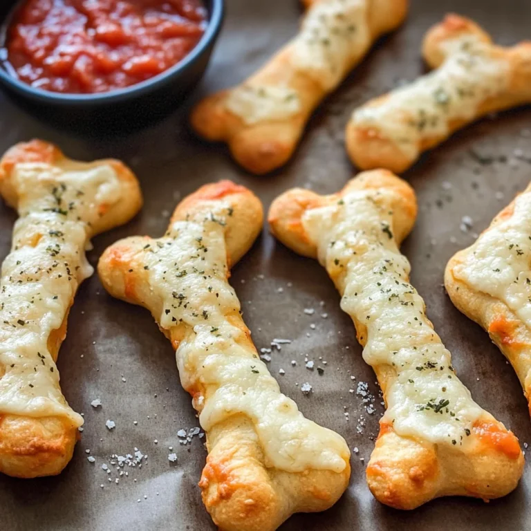 Cheesy Halloween Breadstick Bones