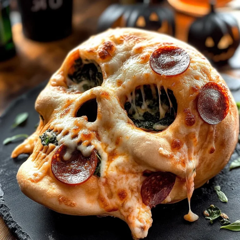 Cheesy Halloween Pizza Skulls