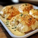 Chicken Pillows with Creamy Parmesan Sauce