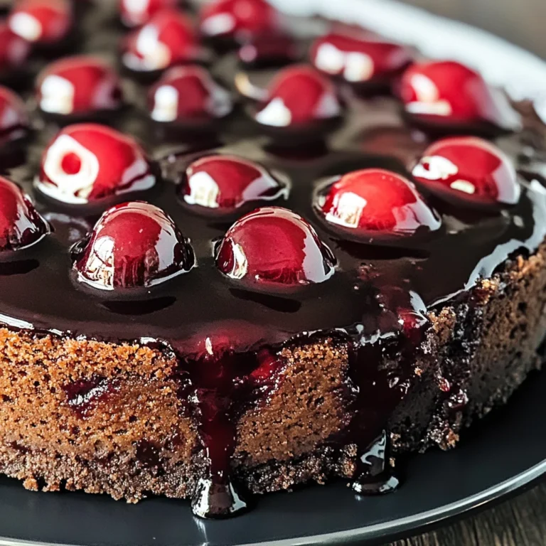 Chocolate Cherry Upside Down Cake