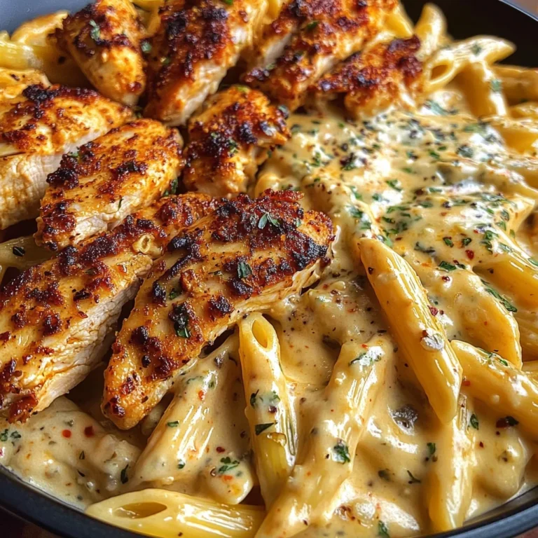 Creamy Cajun Three-Cheese Chicken Penne Recipe