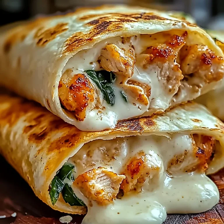 Creamy Chicken Spinach Wraps
