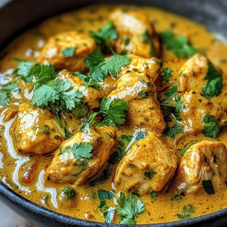 Creamy Coconut Chicken Curry with Naan