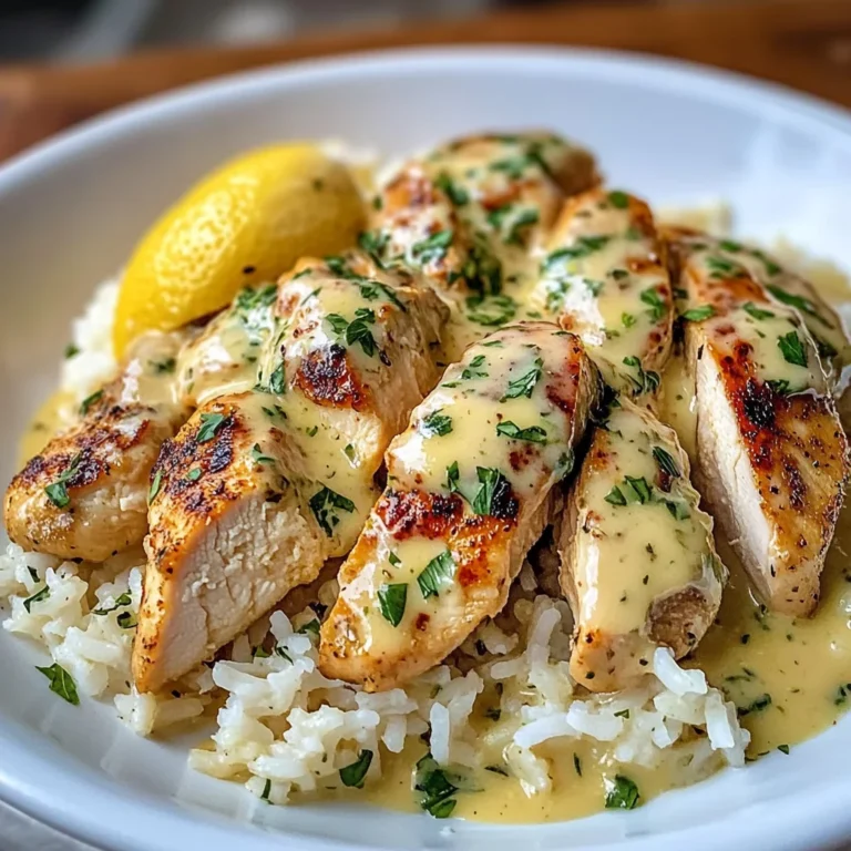 Creamy Lemon Garlic Chicken with Herb Rice