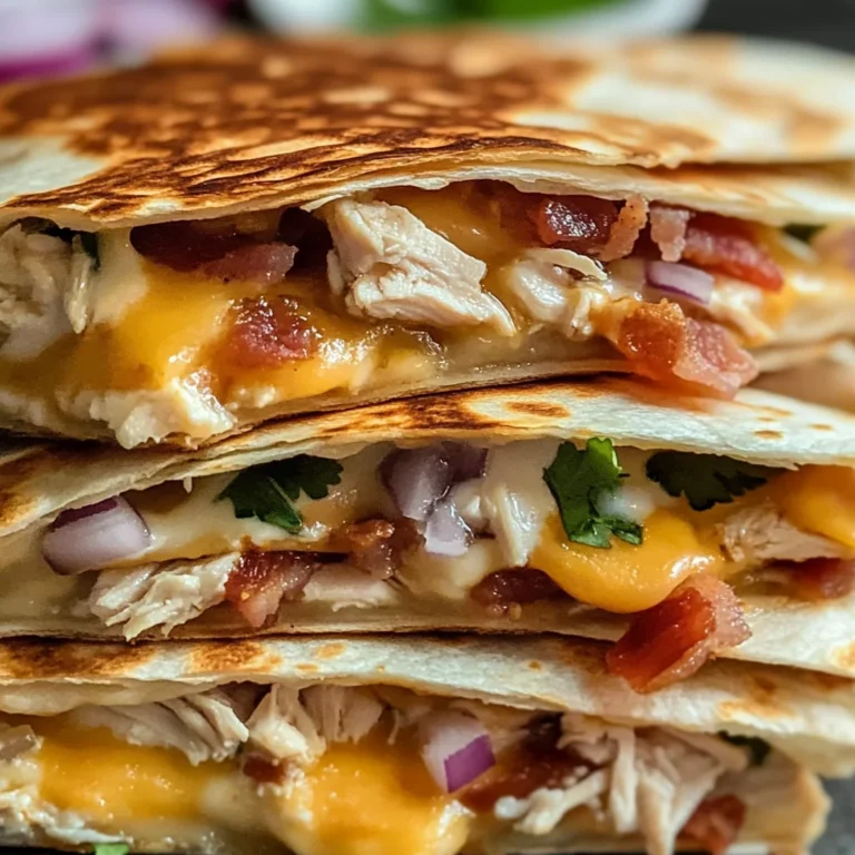 Easy Chicken Turkey Bacon Ranch Quesadilla