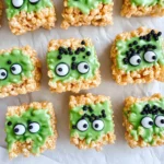 Frankenstein Halloween Rice Krispie Treats