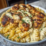 Garlic Parmesan Chicken with Velveeta Rotini Alfredo