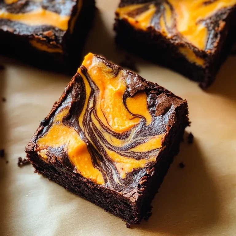 Halloween Cream Cheese Swirl Brownies
