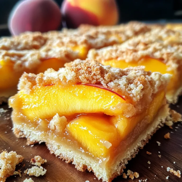 Heavenly Summer Peach Bars: A Sweet Slice of Sunshine
