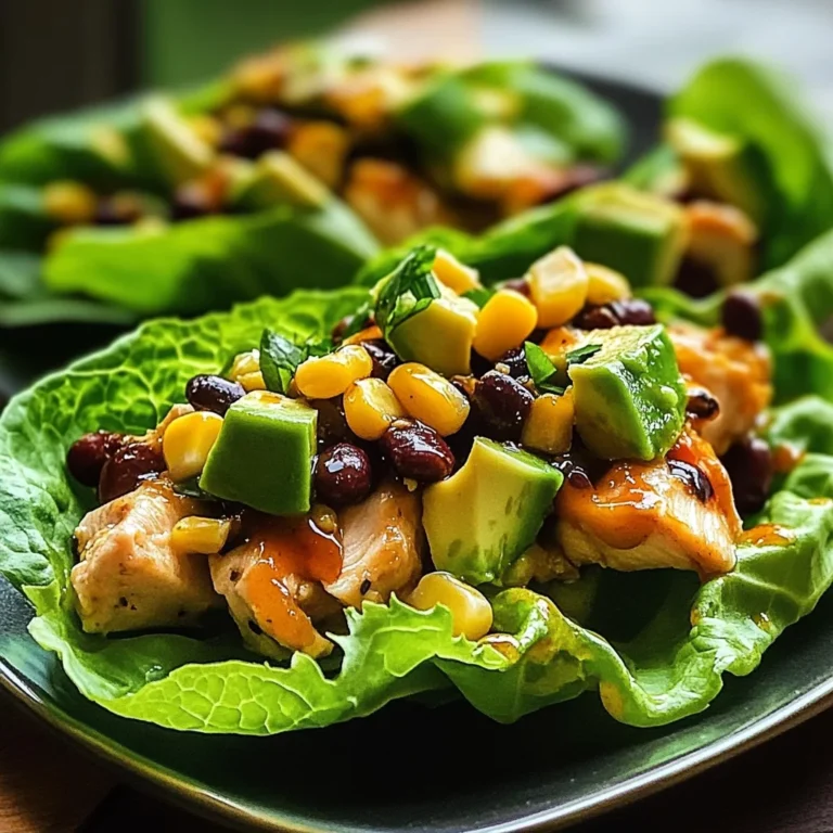 Honey Lime Chicken & Avocado Lettuce Cups