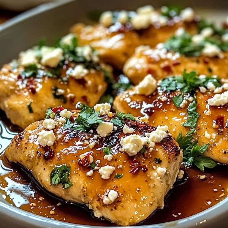 Hot Honey Feta Chicken Dish: A Deliciously Spicy and Savory Recipe