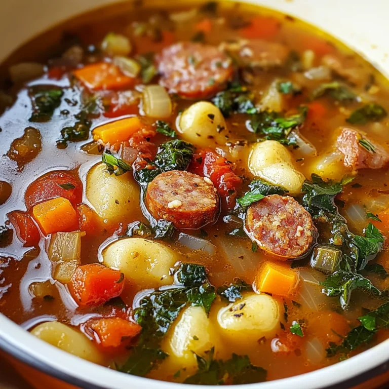 Italian Vegetable Soup with Spicy Sausage
