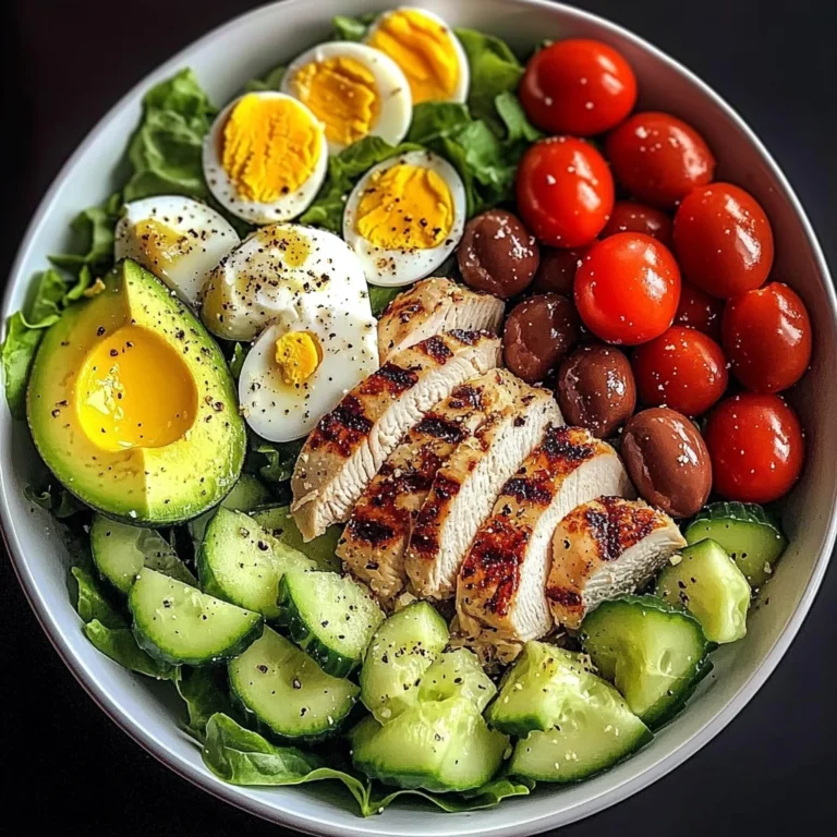Mediterranean Chicken & Egg Salad Bowl with Avocado & Feta