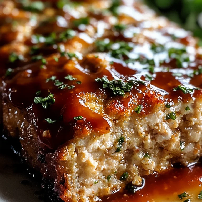 Melt-in-Your-Mouth Garlic Parmesan Chicken Meatloaf