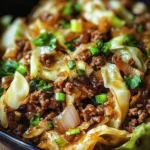Mongolian-Style Ground Beef Stir-Fry with Crispy Cabbage