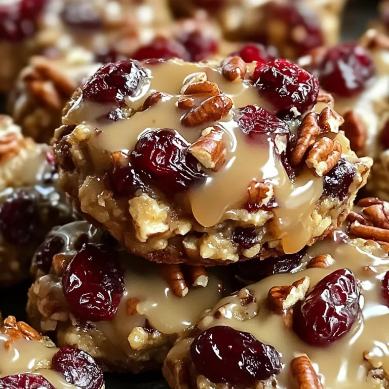 No-Bake Cranberry Pecan Praline Cookies