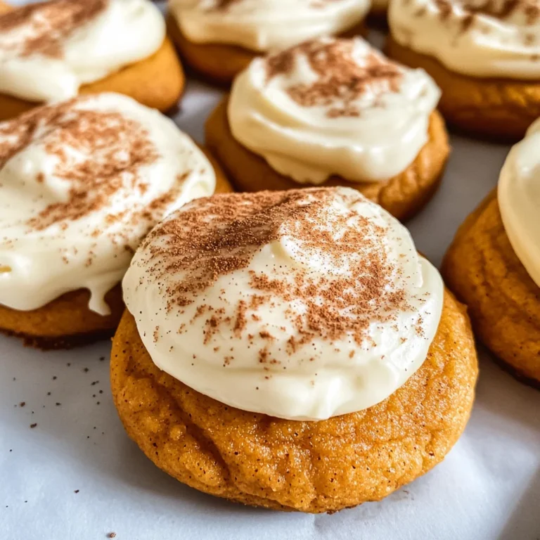 Pumpkin Cookies with Cream Cheese Frosting