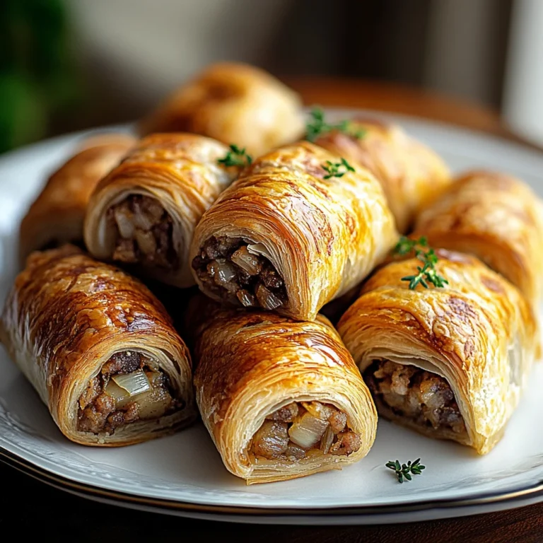 Savory French Onion Sausage Rolls
