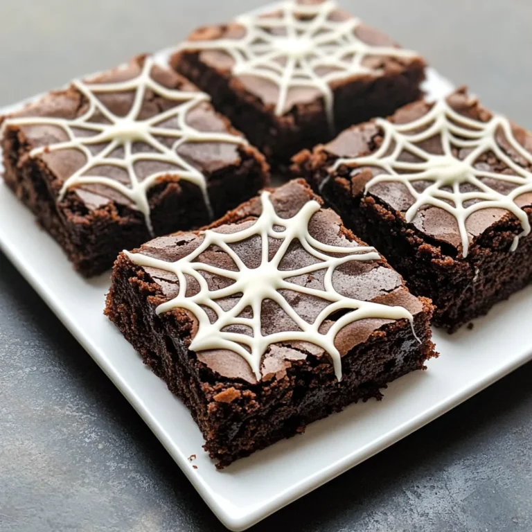 Spider Web Brownies