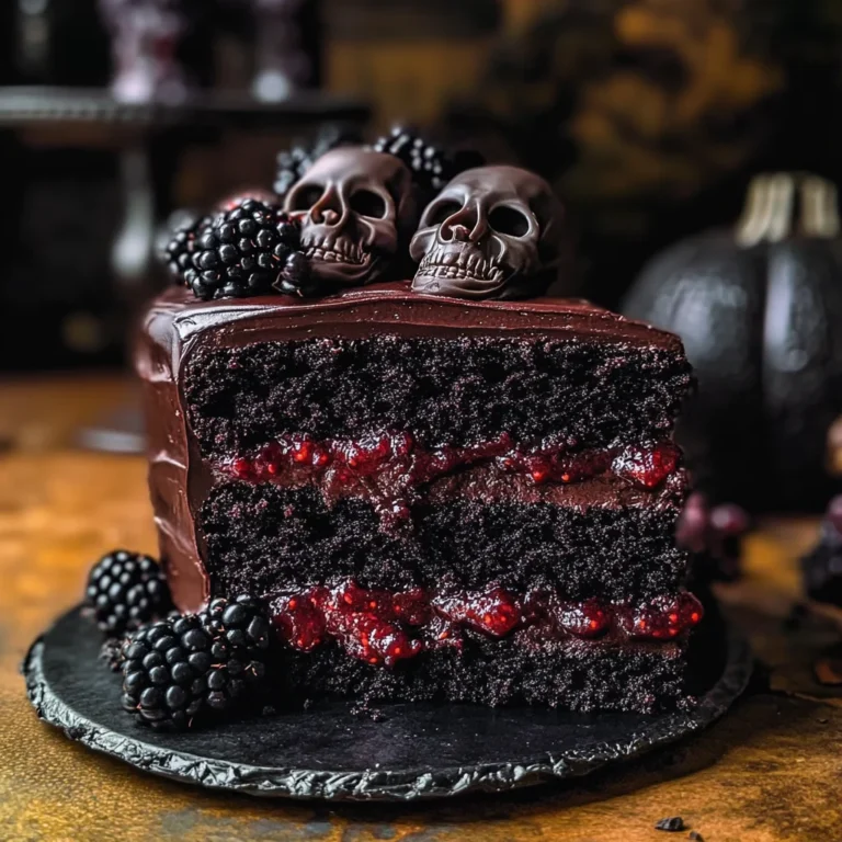Spooky Black Velvet Halloween Cake