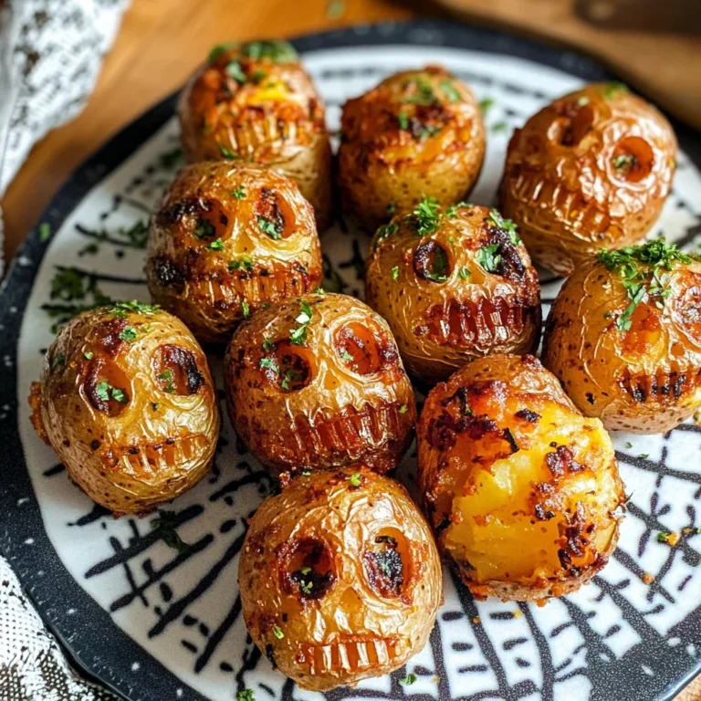 Spooky Halloween Skull Potatoes