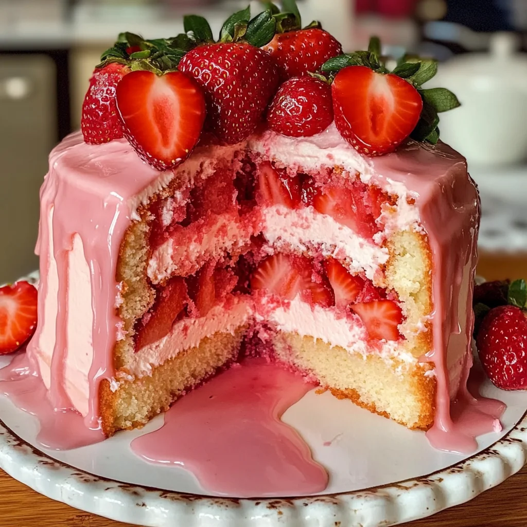 Strawberry Cream Cheese Pound Cake Recipe