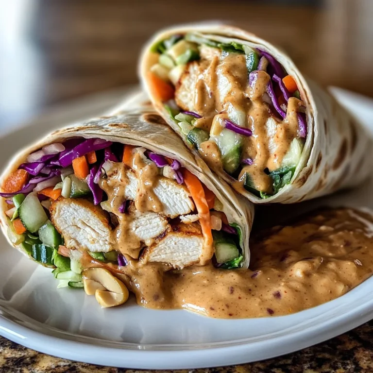 Thai Peanut Chicken Wraps