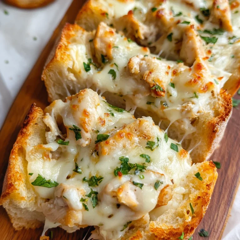 The Viral Chicken Alfredo Garlic Bread I'm Obsessed With