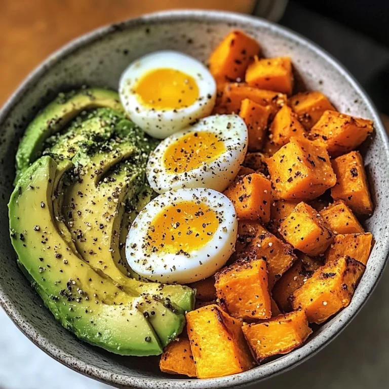 Avocado, Egg & Roasted Sweet Potato Bowl