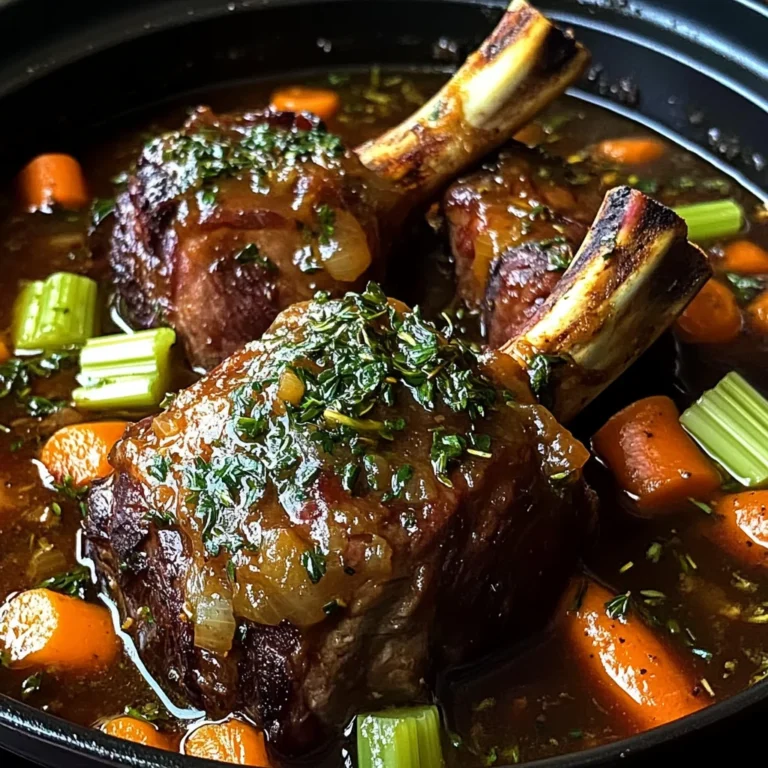 Braised Lamb Shanks with Aromatic Herb Gravy and Root Vegetables