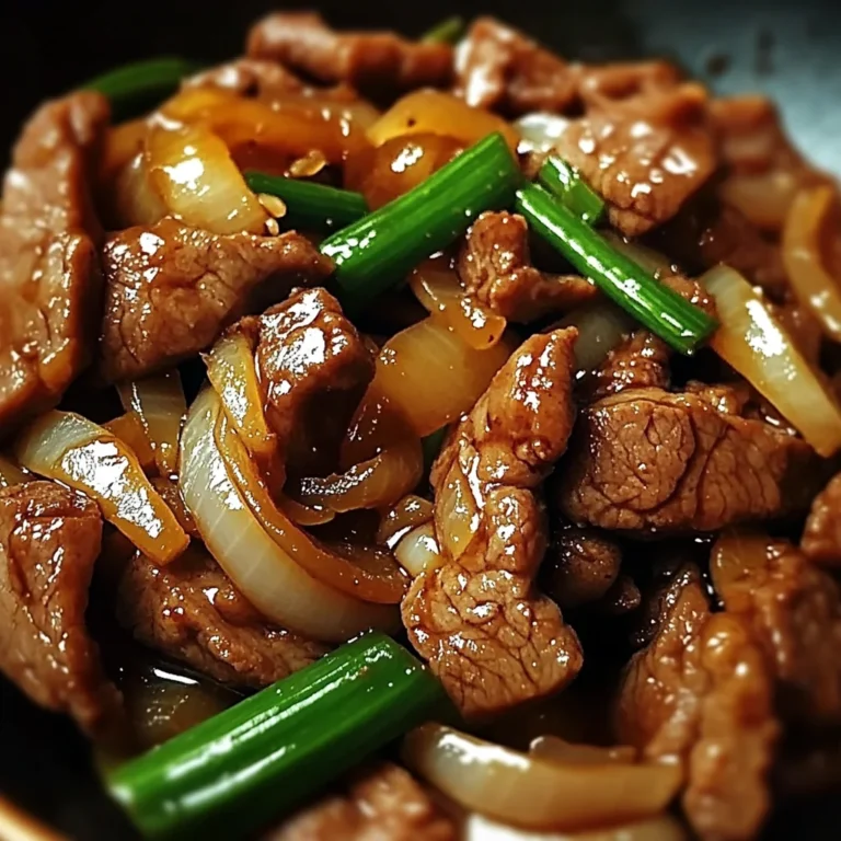 Chinese Beef Stir Fry with Caramelized Onions