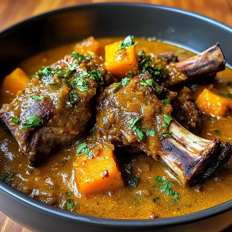 Coconut Cream Lamb Shanks with Sweet Potatoes & Coriander