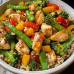 Colorful Chicken & Veggie Stir-Fry with Rice