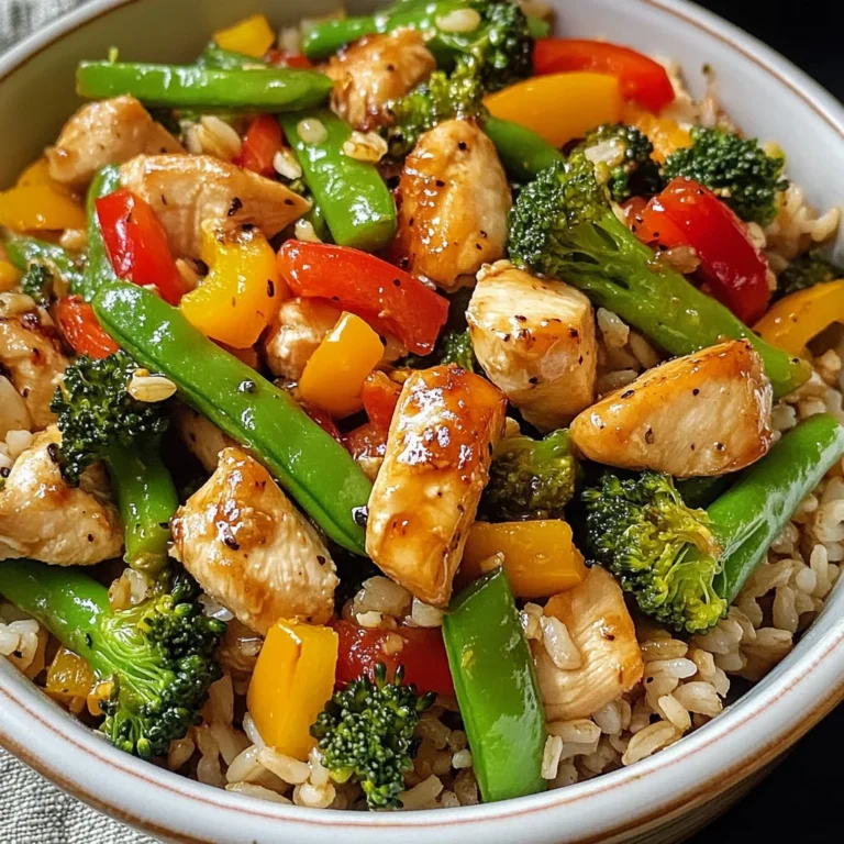 Colorful Chicken & Veggie Stir-Fry with Rice