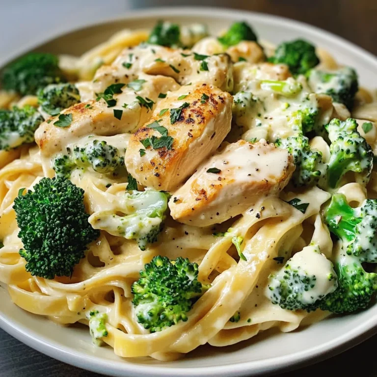 Creamy Chicken & Broccoli Fettuccine Alfredo