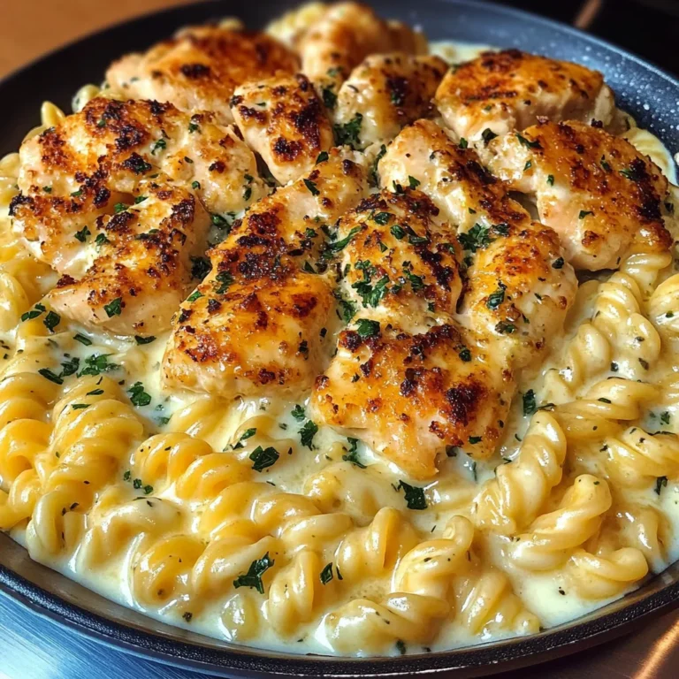 Creamy Garlic Butter Chicken with Twisted Cheddar Pasta